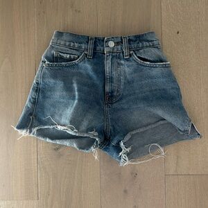 REVICE denim Blue Jean Shorts Distressed High-Waisted